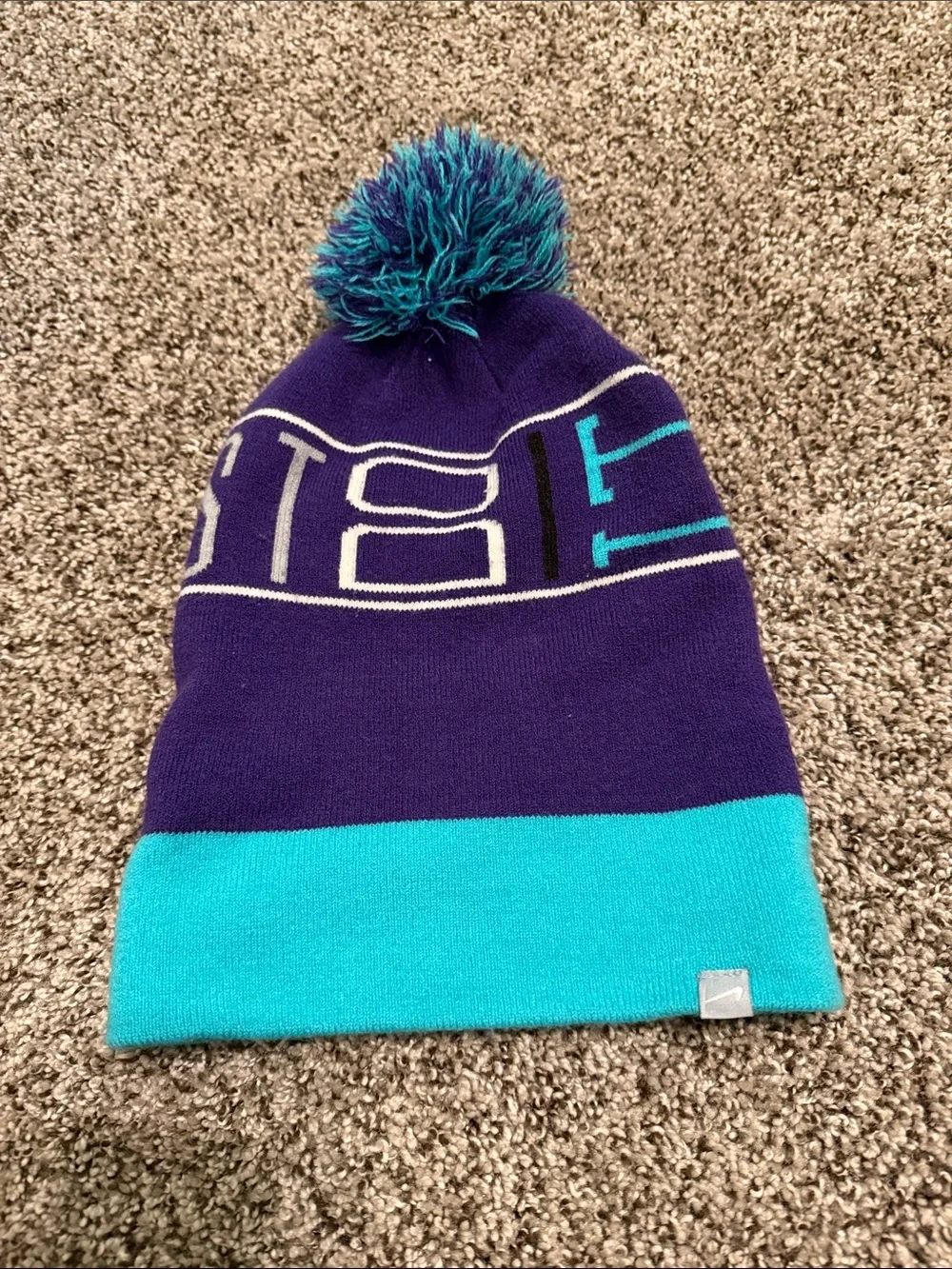 Purple & Teal Nike Stocking Hat